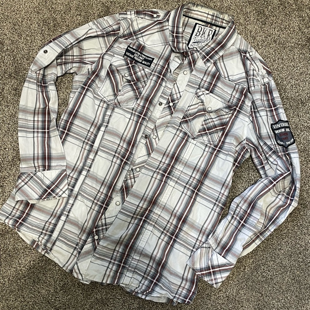 BKE Vintage Button Up - 2X Slim Fit